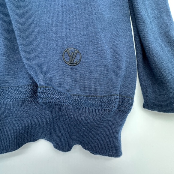 Louis Vuitton Mens Highlighted Ribbed Cardigan Navy XL Brand New with Tags - Picture 2 of 6